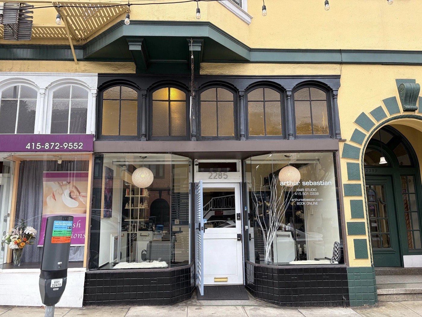 Storefront of Arthur Sebastian Salon on Union Street